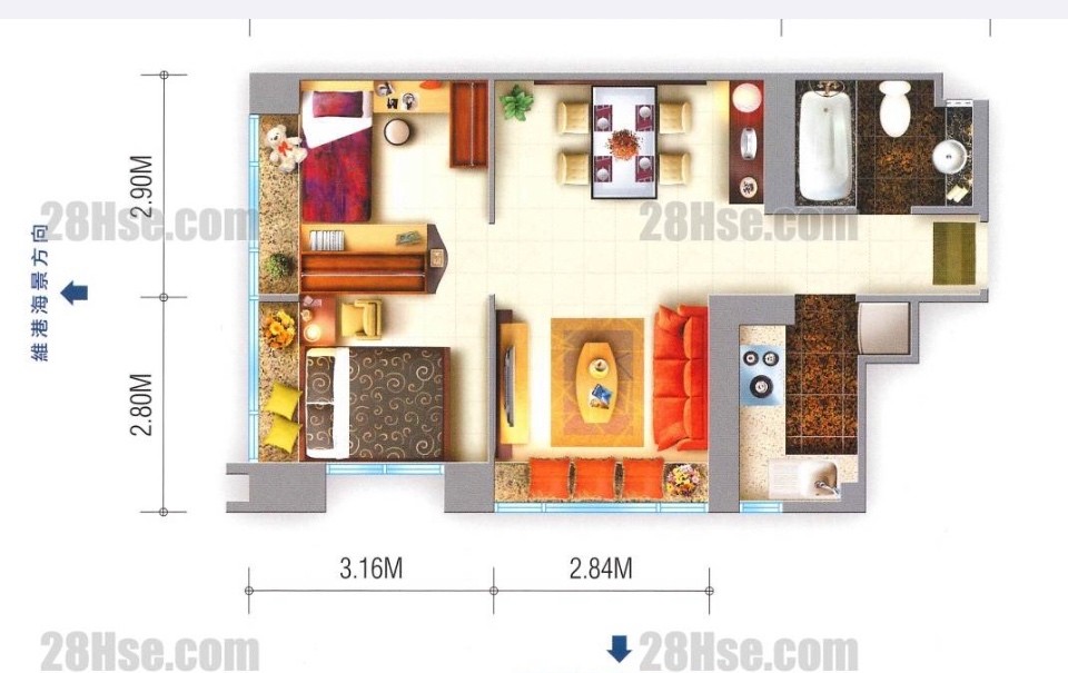 藍澄灣拎包入住 客廳房間分租招租 - Tsing Yi - Bedroom - Homates Hong Kong