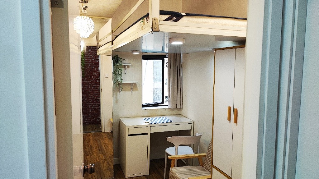 No agent fee. Brand new refurb shared apartment in Tsim Sha Tsui  60fts room size. Female tenant  - Jordan/Tsim Sha Tsui - Bedroom - Homates Hong Kong