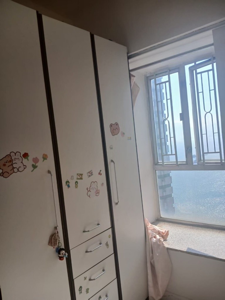 Master bedroom with ensuite bathroom, with basic furniture, high rise with sea view - 屯门 - 住宅 (整间出租) - Homates 香港