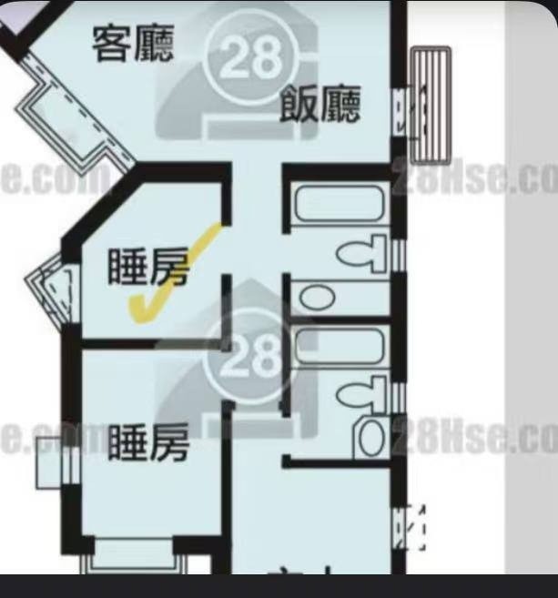 愉景新城 3房單位 細房轉租 - Tsuen Wan - Bedroom - Homates Hong Kong