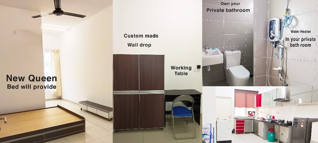 Medium room with private bathroom for rent Sendayan, Seremban -  - Bedroom - Homates Malaysia