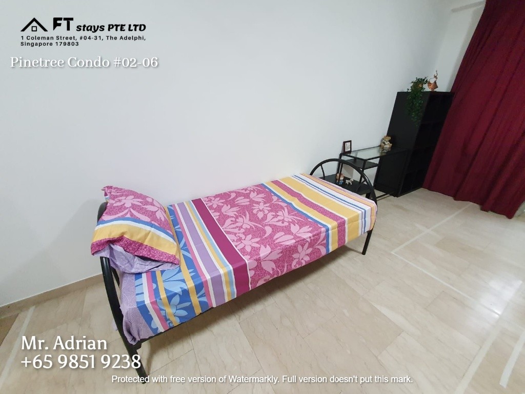 Stevens MRT/Pool Condo- Pinetree Condo - Bukit Timah - Bedroom - Homates Singapore