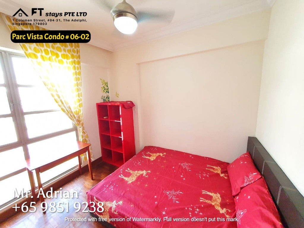 Boon Lay MRT Gym Pool Tennis Resort Condo/Parc Vista - Jurong West - Bedroom - Homates Singapore
