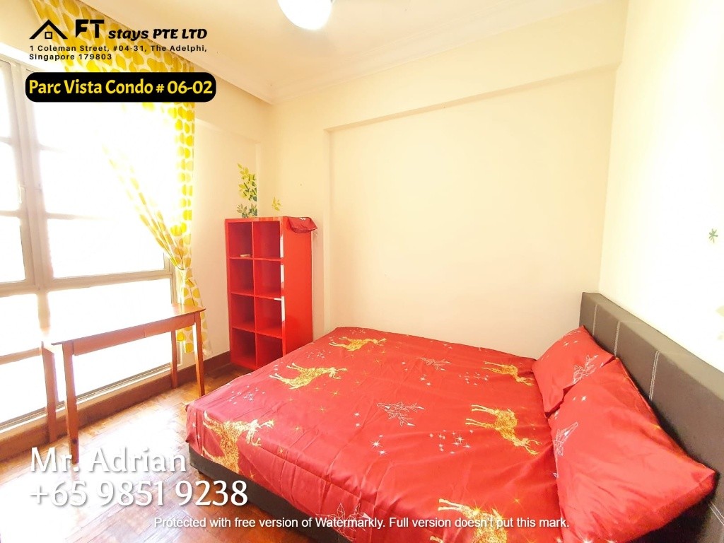 Boon Lay MRT Gym Pool Tennis Resort Condo/Parc Vista - Jurong West - Bedroom - Homates Singapore