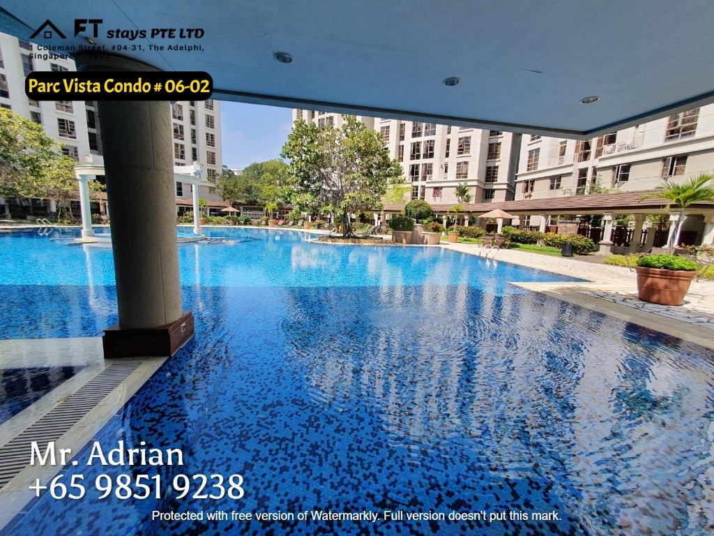 Boon Lay MRT Gym Pool Tennis Resort Condo/Parc Vista - Jurong West - Bedroom - Homates Singapore