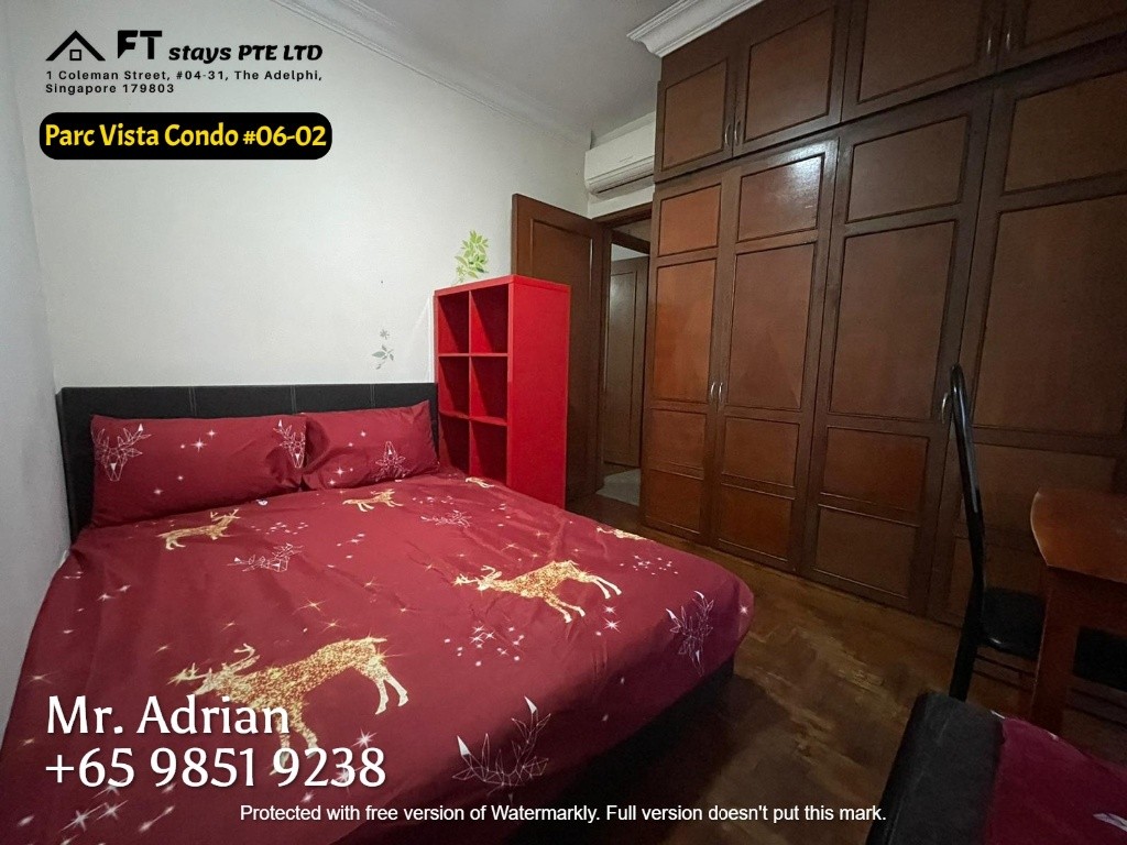 Boon Lay MRT Gym Pool Tennis Resort Condo/Parc Vista - Jurong West - Bedroom - Homates Singapore