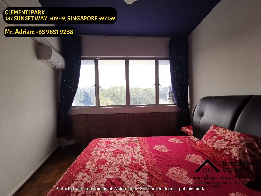 CLEMENTI PARK/137 SUNSET WAY/Gym/Pool/Nearly Market/Delux Queen Room - Clementi - Bedroom - Homates Singapore