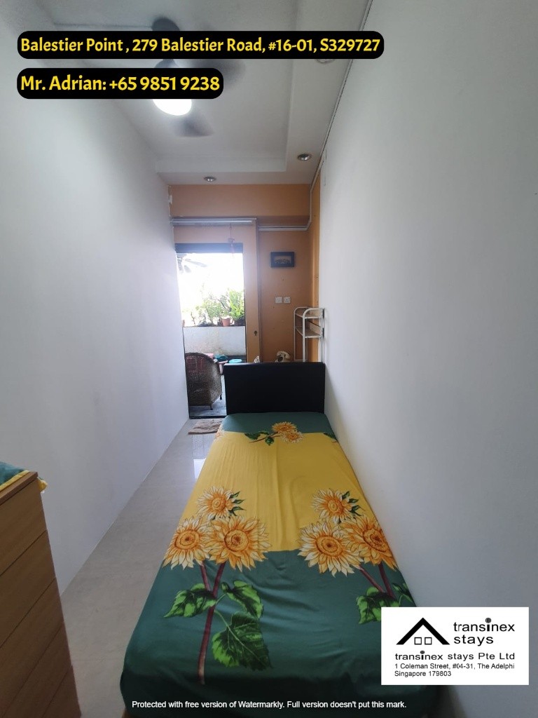 Balestier Road -Balcony Single Deluxe Room- Balestier Point - Boon Keng - Bedroom - Homates Singapore