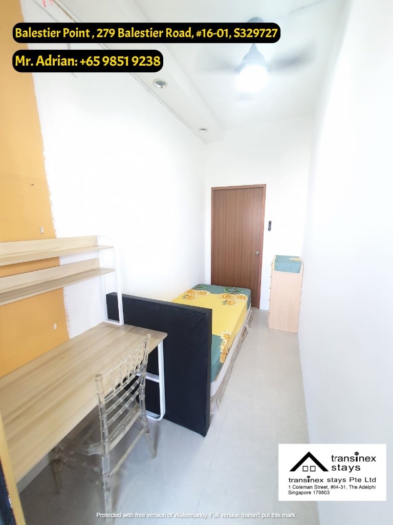 Balestier Road -Balcony Single Deluxe Room- Balestier Point - Boon Keng - Bedroom - Homates Singapore