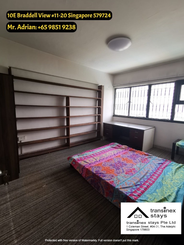 Braddell MRT - Pool/ Tennis/ Gym Condo -10E Braddell View - Braddell - Bedroom - Homates Singapore