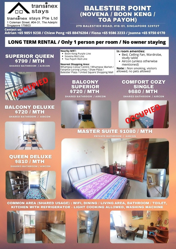 Braddell MRT - Pool/ Tennis/ Gym Condo -10E Braddell View - Braddell - Bedroom - Homates Singapore