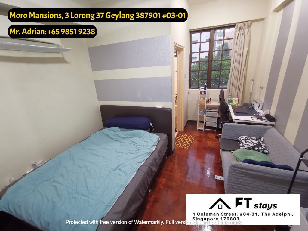 Aljunied MRT/Master Bedroom/Moro Mansions - Aljunied 阿裕尼 - 分租房间 - Homates 新加坡