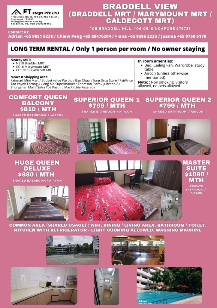 Aljunied MRT/Master Bedroom/Moro Mansions - Aljunied 阿裕尼 - 分租房间 - Homates 新加坡