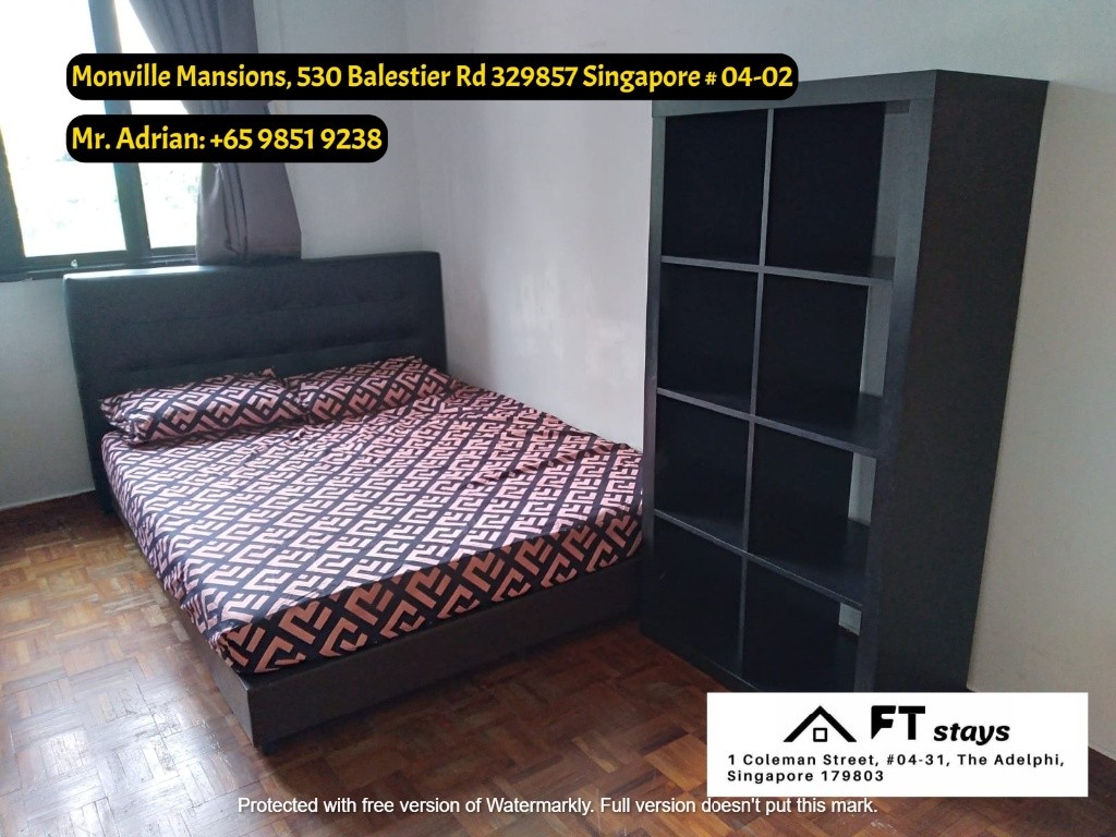 Braddell MRT - Monville Mansions - Braddell - Bedroom - Homates Singapore