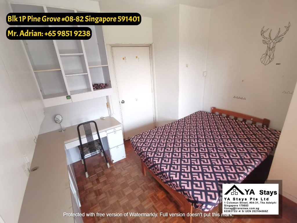 Bouna Vista MRT - Gym/Pool Condo - Pine Grove - Common Room - Buona Vista - Bedroom - Homates Singapore