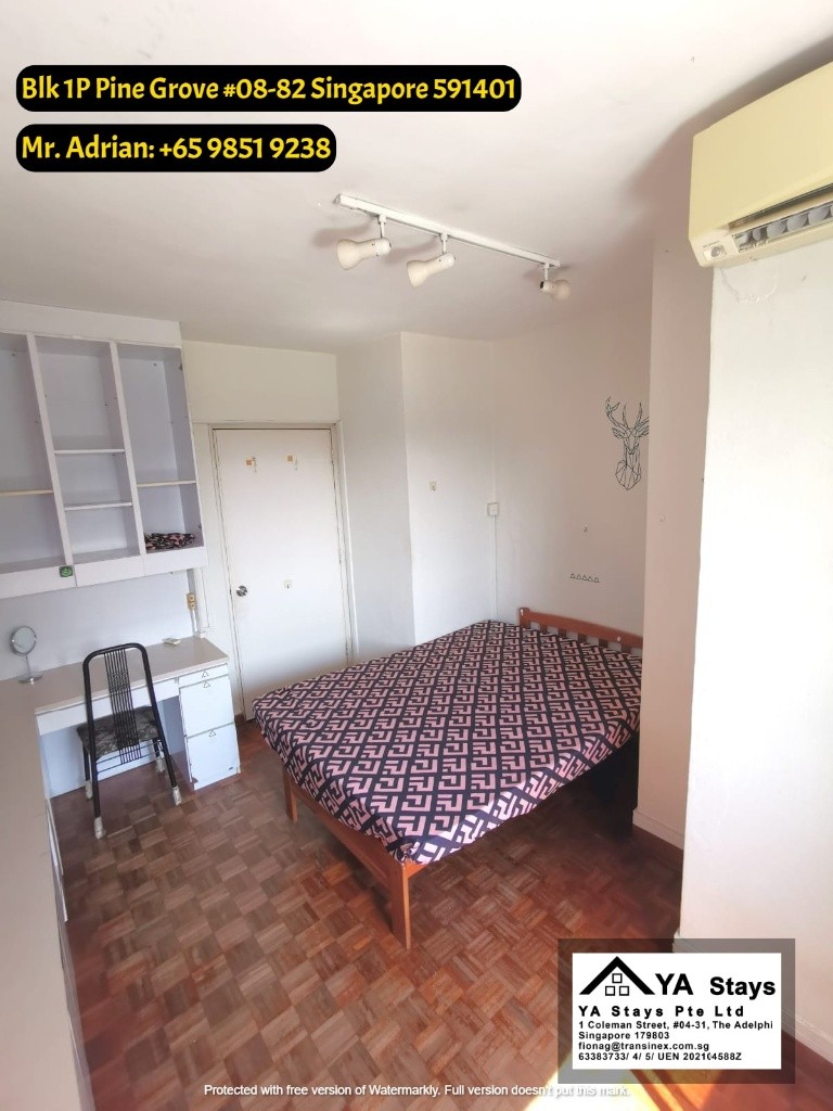 Bouna Vista MRT - Gym/Pool Condo - Pine Grove - Common Room - Buona Vista - Bedroom - Homates Singapore