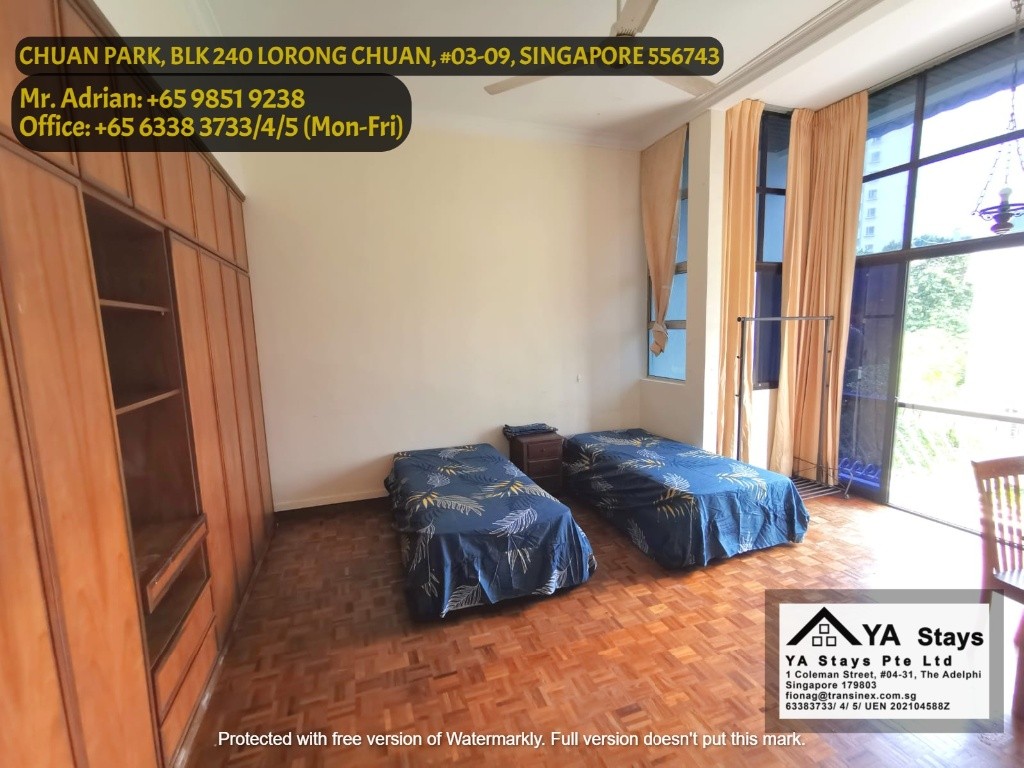 Lorong Chuan MRT - Full Facilities /Gym/Pool Condo - Chuan Park Condo - Lorong Chuan - Bedroom - Homates Singapore