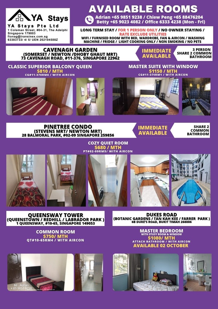 Queenstown MRT - Common Room- Queensway Tower - Queenstown 女皇镇 - 分租房间 - Homates 新加坡