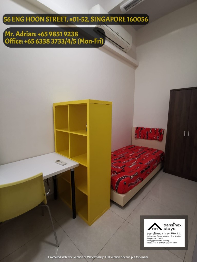 Outram Park MRT / Common Room  / 56 Eng Hoon Street - Outram Park - Bedroom - Homates Singapore