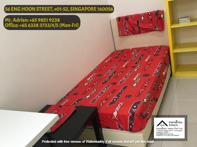 Outram Park MRT / Common Room  / 56 Eng Hoon Street - Outram Park - Bedroom - Homates Singapore