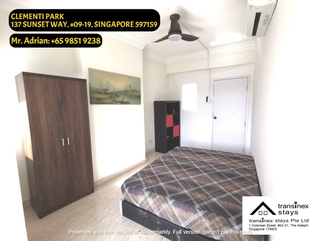 CLEMENTI PARK / NEAR TRADEHUB 21 / SHUTTLE SERVICE TO CLEMENTI MRT/COMMON ROOM/AVAILABLE 02 DEC - Clementi - Bedroom - Homates Singapore