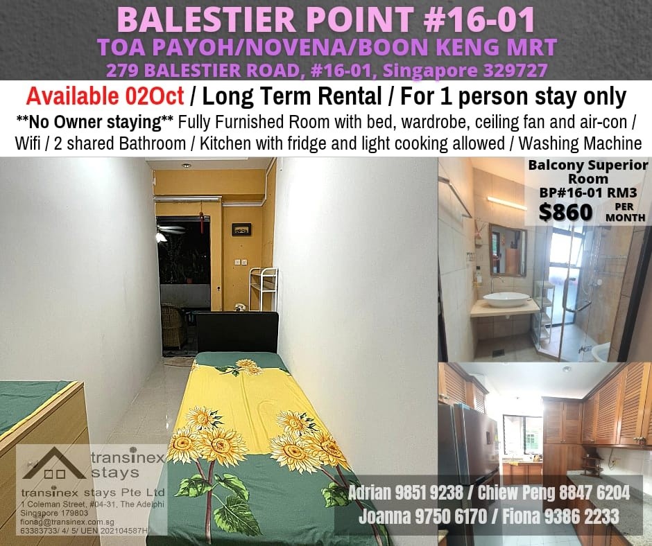 Balestier Point - Novena/ Boon Keng / Farrer Park / Available Immediate - Novena - Bedroom - Homates Singapore