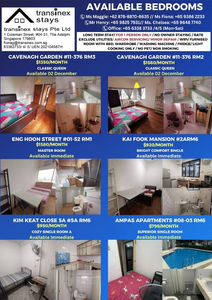 Balestier / Near Toa Payoh, Novena mrt  Available Immediate - Common  Room/1 Person Stay Only/No Owner Staying/Fully Furnished with Bed/Wardrobe/WIFI/Air-con/2 Shared Bathrooms/allowed Cooking/ Toa Pa - Homates Singapore