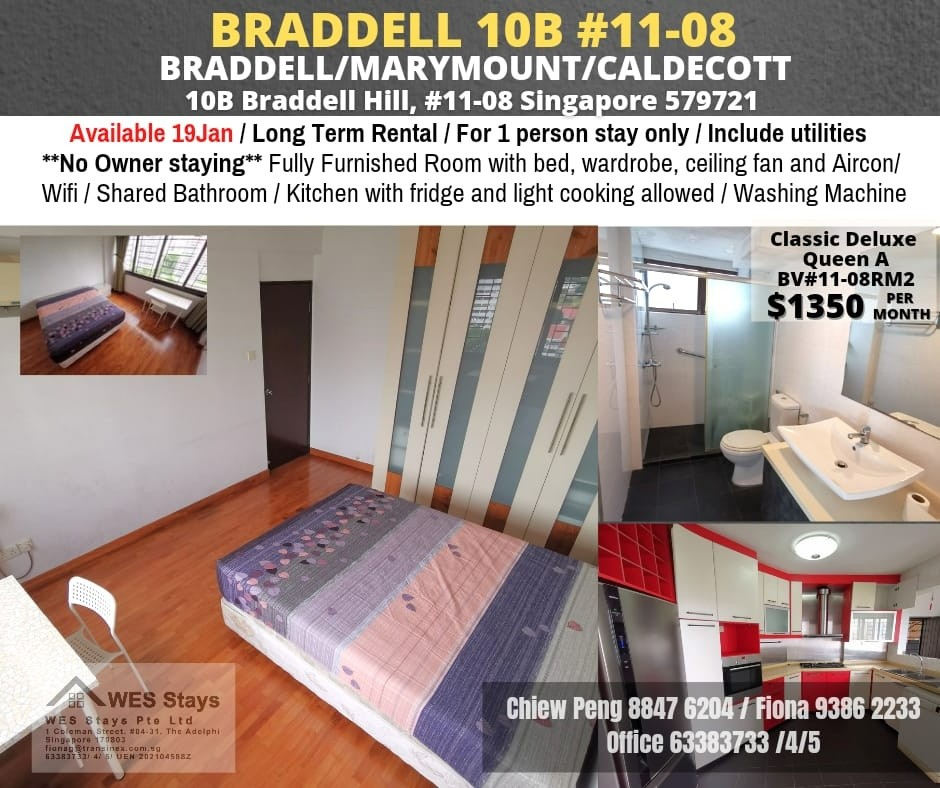 Braddell MRT / Marymount MRT / Caldecott MRT/ Available 19 Jan  Common Room/Strictly Single Occupancy/no Owner Staying/No Agent Fee/Cooking allowed / Near Braddell MRT / Marymount MRT / Caldecott MRT/ - Homates 新加坡