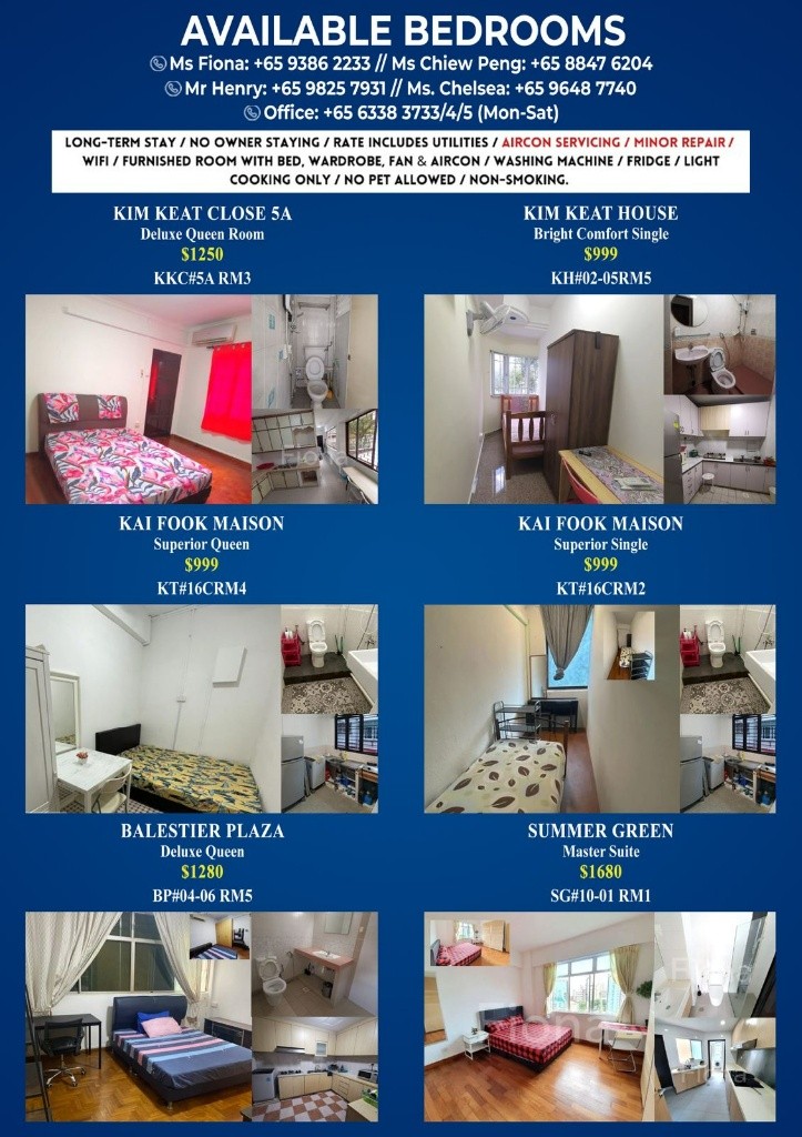 Available 24 Jan - Common Room/FOR 1 PERSON STAY ONLY/Private Bathroom/Include Utilities/Wifi/Aircon/No Agent Fee/Light Cooking Allowed/Washing Machine - Braddell - Bedroom - Homates Singapore