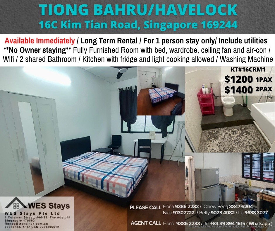 Room for Rent / Tiong Bahru MRT / Common Room / 1 Pax Stay / Available Immediate / RM1 - Tiong Bahru - Flat - Homates Singapore