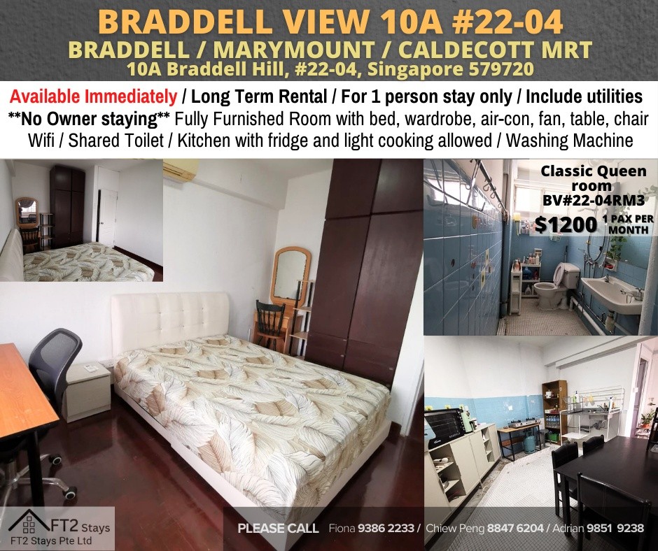 Room For Rent - Braddell (Toa Payoh) BV#22-04RM3 - Toa Payoh - Flat - Homates Singapore