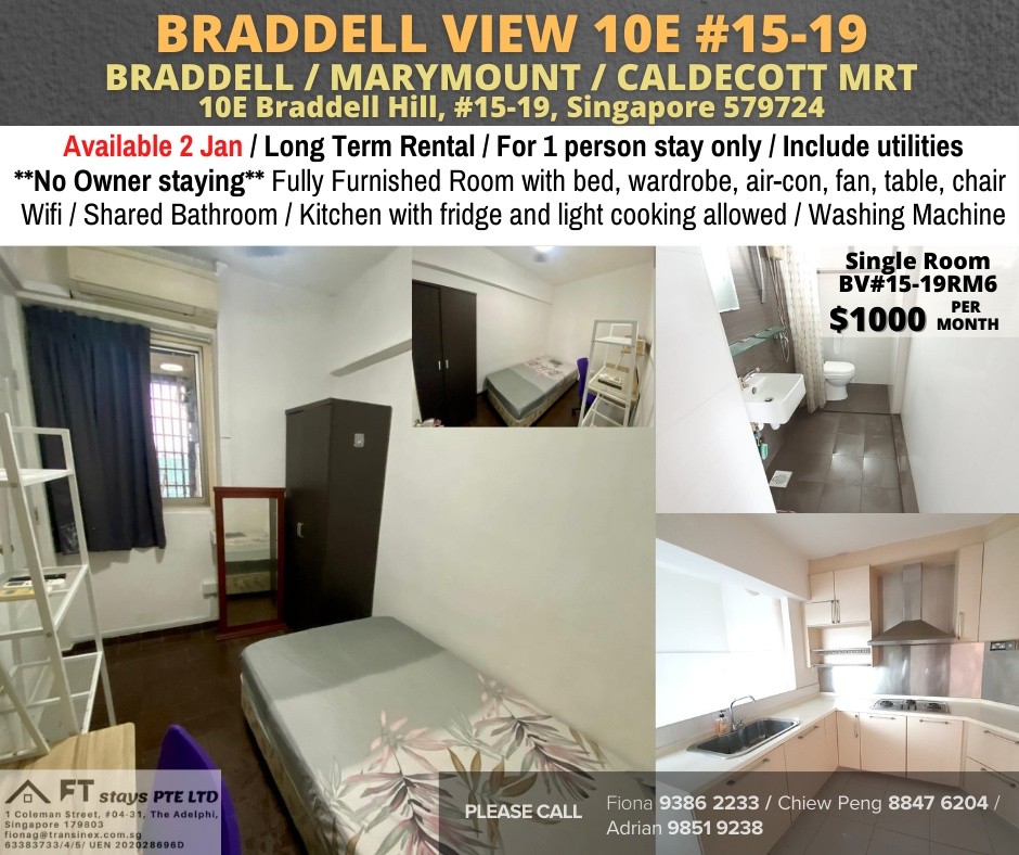 Available﻿ 02 Jan - Common Room/Include Utilities/Wifi/Aircon/No Agent Fee/Light Cooking Allowed/Washing Machine - Toa Payoh - Bedroom - Homates Singapore