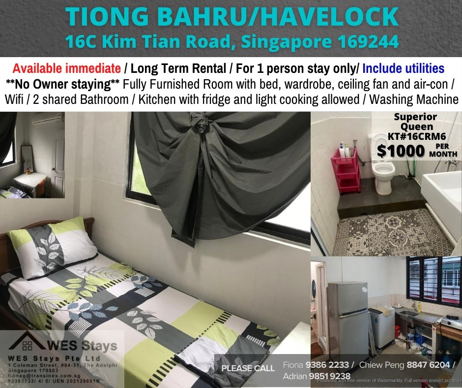 Room for rent/ Near Tiong Bahru, Havelock, Queenstown MRT/ 1 pax stay / Available Immediately - Bukit Merah - Flat - Homates Singapore