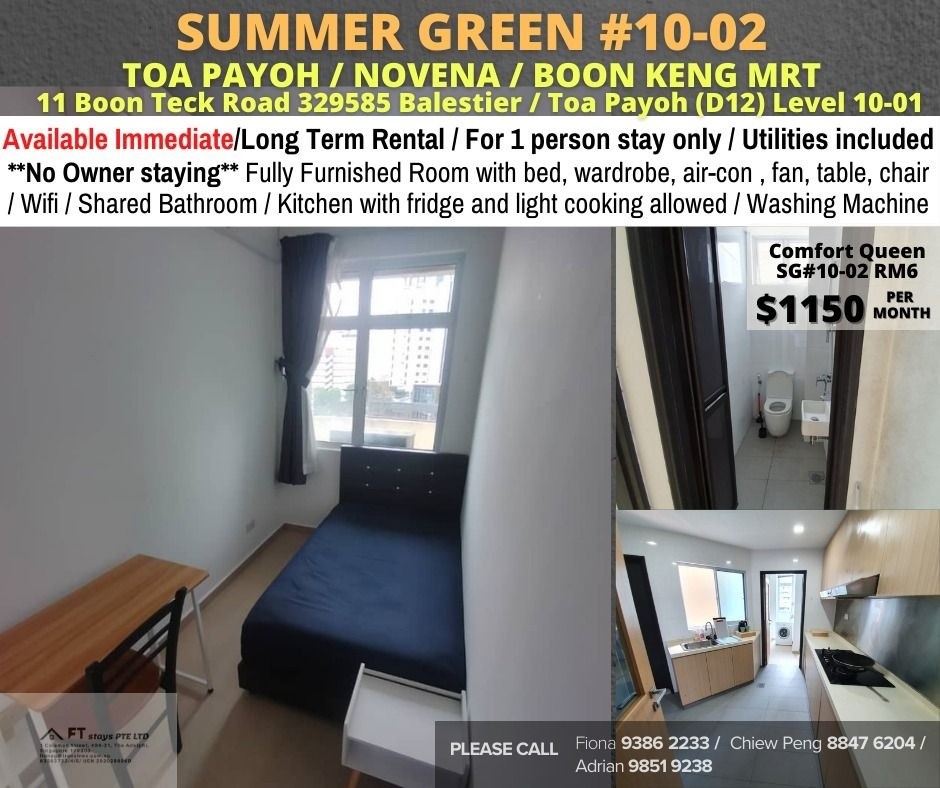 Room for rent / Toa Payoh, Boon Keng, Novena MRT / Common room / 1 pax stay / Available﻿ IMMEDIATE - Novena 諾維娜 - 分租房間 - Homates 新加坡