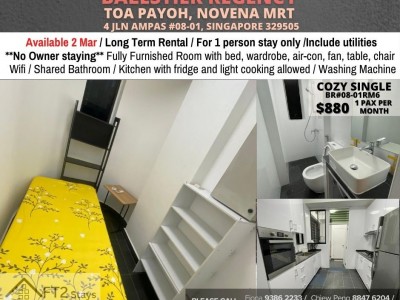 Room for rent / Newton,Novena, Little India MRT / Common room / 1 pax stay / Available﻿ 2 Feb - 4 Jalan Amaps, #08-01, Singapore 329505
