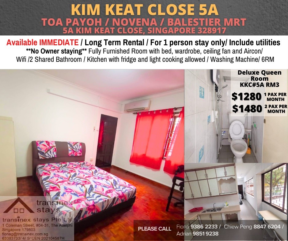 Available﻿ IMMEDIATELY - Common Room/Include Utilities/Wifi/Aircon/No Agent Fee/Light Cooking Allowed/Washing Machine - Toa Payoh 大巴窯 - 分租房間 - Homates 新加坡