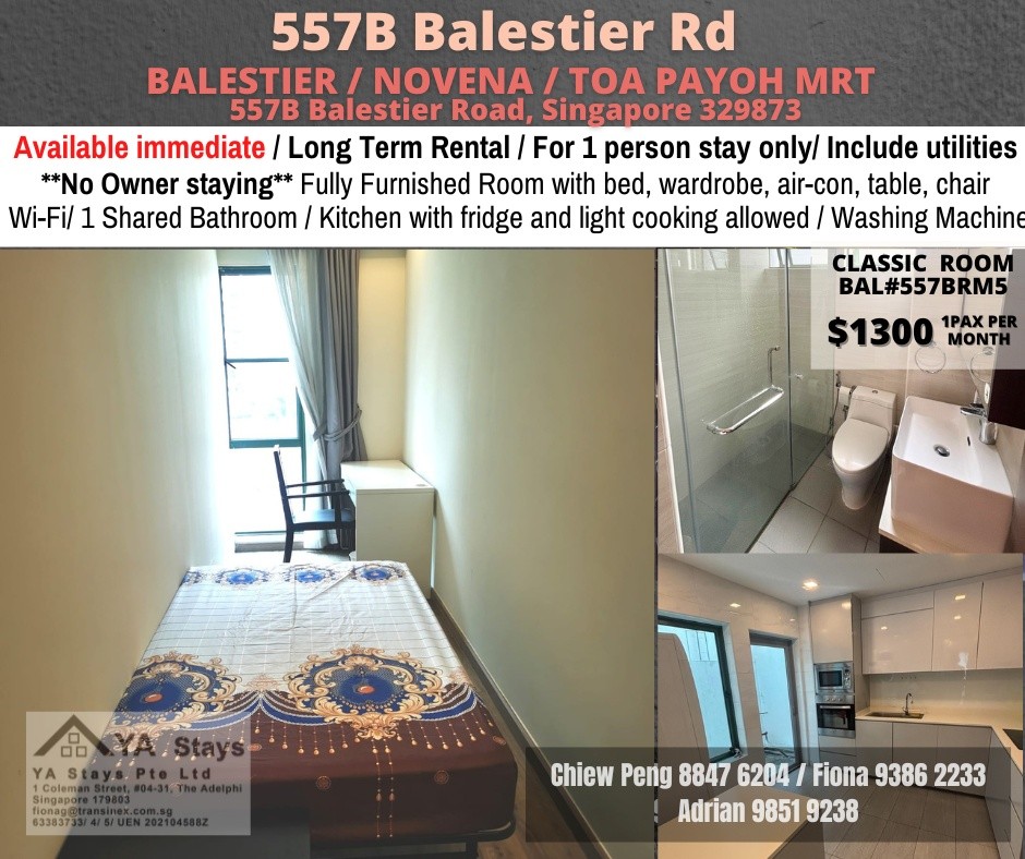 Available﻿ Immediately - Common Room/Include Utilities/Wifi/Aircon/No Agent Fee/Light Cooking Allowed/Washing Machine - Potong Pasir - Bedroom - Homates Singapore