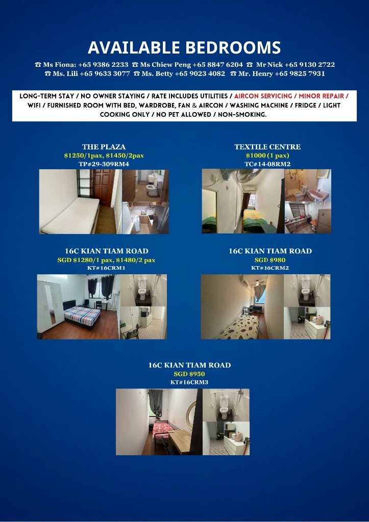 Available﻿ April 21 - Common Room/Include Utilities/Wifi/Aircon/No Agent Fee/Light Cooking Allowed/Washing Machine - Farrer Park 花拉公园 - 分租房间 - Homates 新加坡