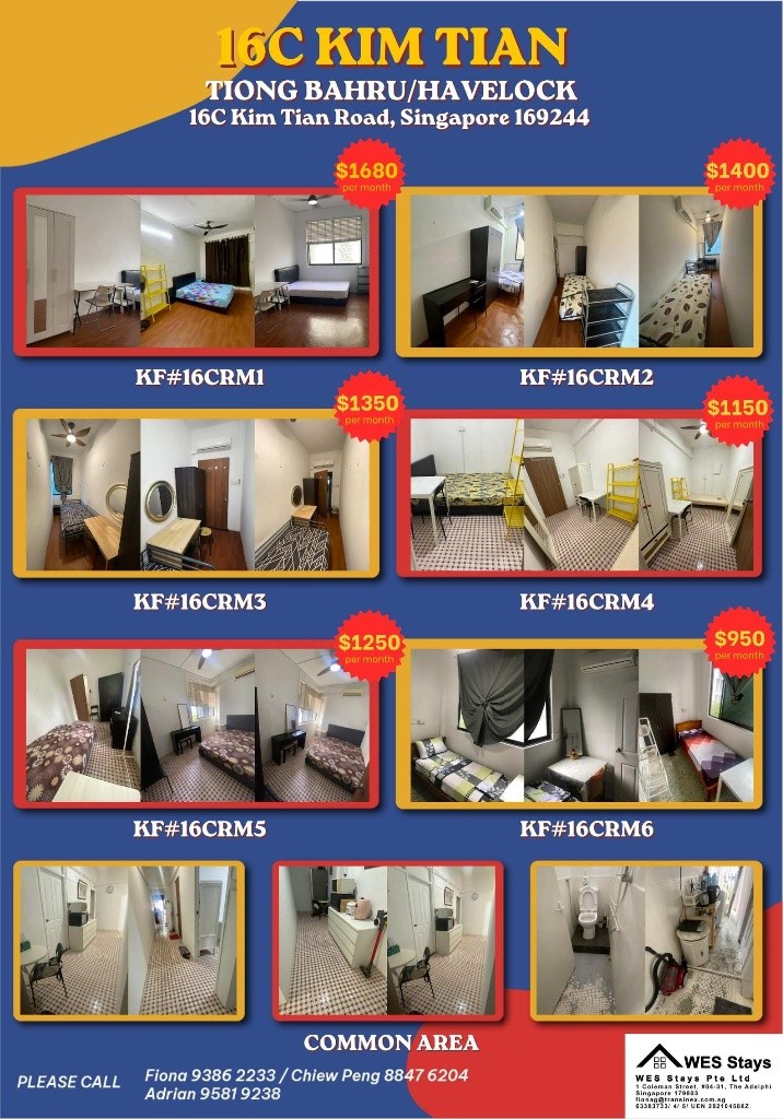 Available﻿ Immediate - Common Room/Include Utilities/Wifi/Aircon/No Agent Fee/Light Cooking Allowed/Washing Machine - Queenstown 女皇镇 - 分租房间 - Homates 新加坡