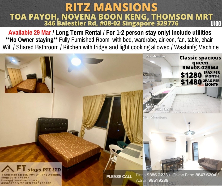 Available﻿ 29 March- Common Room/Include Utilities/Wifi/Aircon/No Agent Fee/Light Cooking Allowed/Washing Machine - Toa Payoh 大巴窑 - 分租房间 - Homates 新加坡