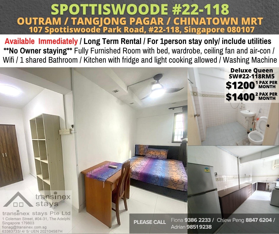 Room for rent / Outram, Tangjong Pagar, Chinatown MRT / Common room / 1-2 pax stay / Available April 2 - Outram - Bedroom - Homates Singapore
