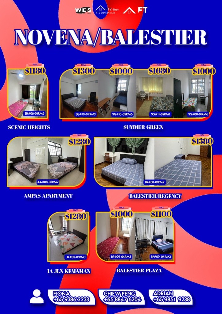 Room for Rent/Balestier, Toa Payoh MRT/ For 1 pax/ Available Immediately - Toa Payoh 大巴窯 - 整個住家 - Homates 新加坡