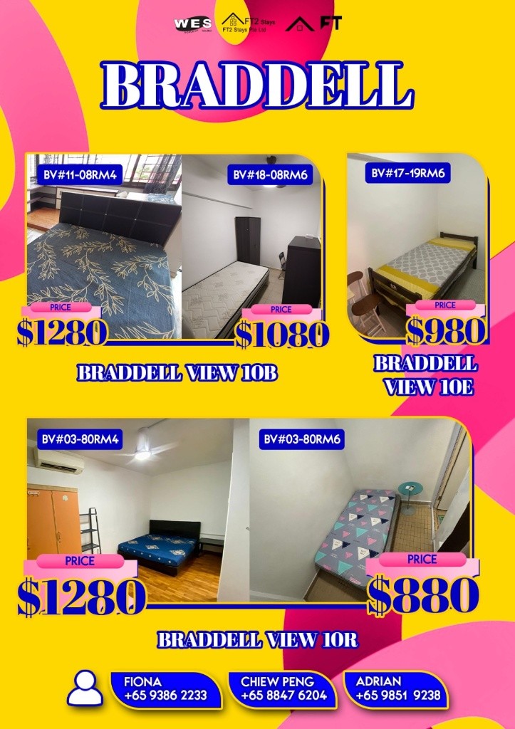 Room for Rent/Braddell Hill, Braddell MRT/ For 1 pax/ Available IMMEDIATELY - Braddell 布莱徳 - 整个住家 - Homates 新加坡