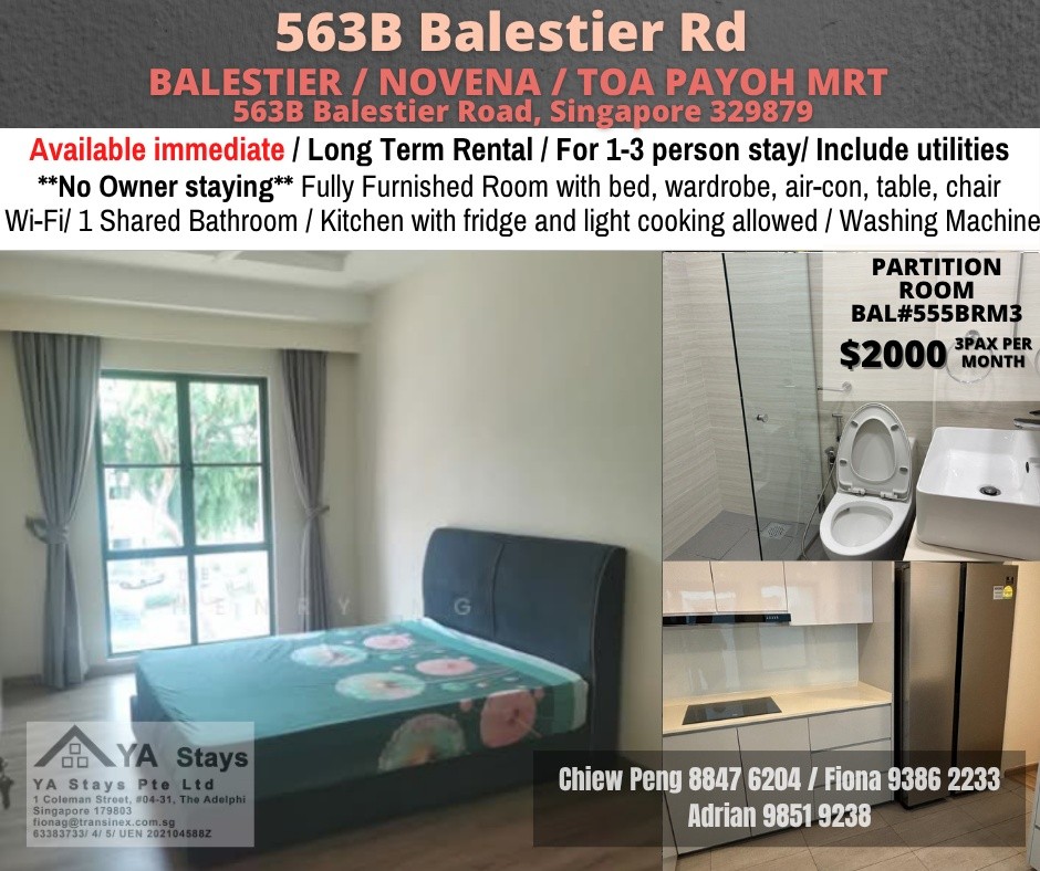 Room for Rent/Balestier, Toa Payoh MRT/ For 1-3 pax/ Available Immediately - Serangoon - Flat - Homates Singapore