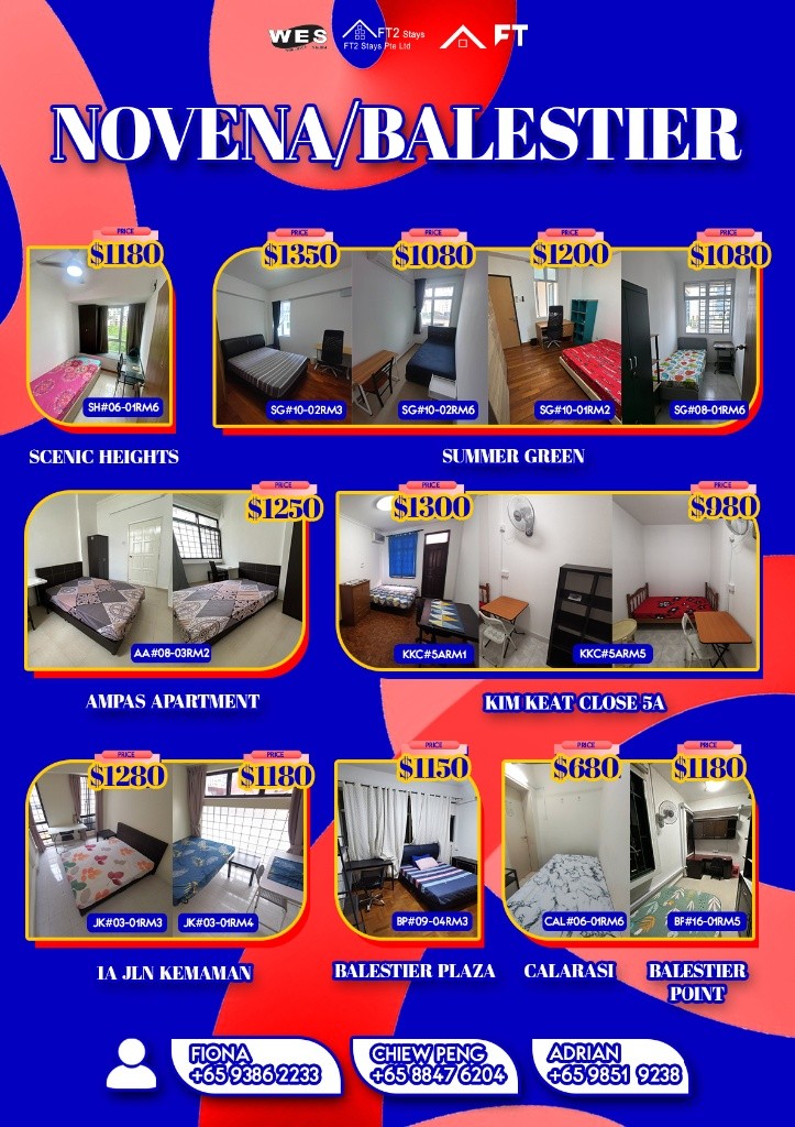 Room for rent / BALESTIER / NOVENA / TOA PAYOH MRT / Common room / 1pax stay / Available immediate - Novena - Flat - Homates Singapore