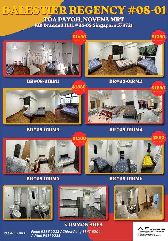 Available﻿ Immediate- Common Room/Include Utilities/Wifi/Aircon/No Agent Fee/Light Cooking Allowed/Washing Machine - Toa Payoh 大巴窑 - 分租房间 - Homates 新加坡