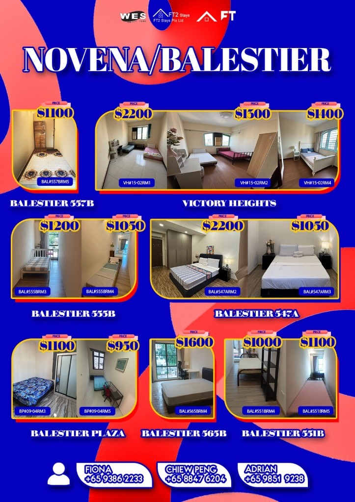 Available﻿ Immediately - Master Room/Include Utilities/W ifi/Aircon/No Agent Fee/Light Cooking Allowed/Washing Machine - Toa Payoh 大巴窯 - 分租房間 - Homates 新加坡