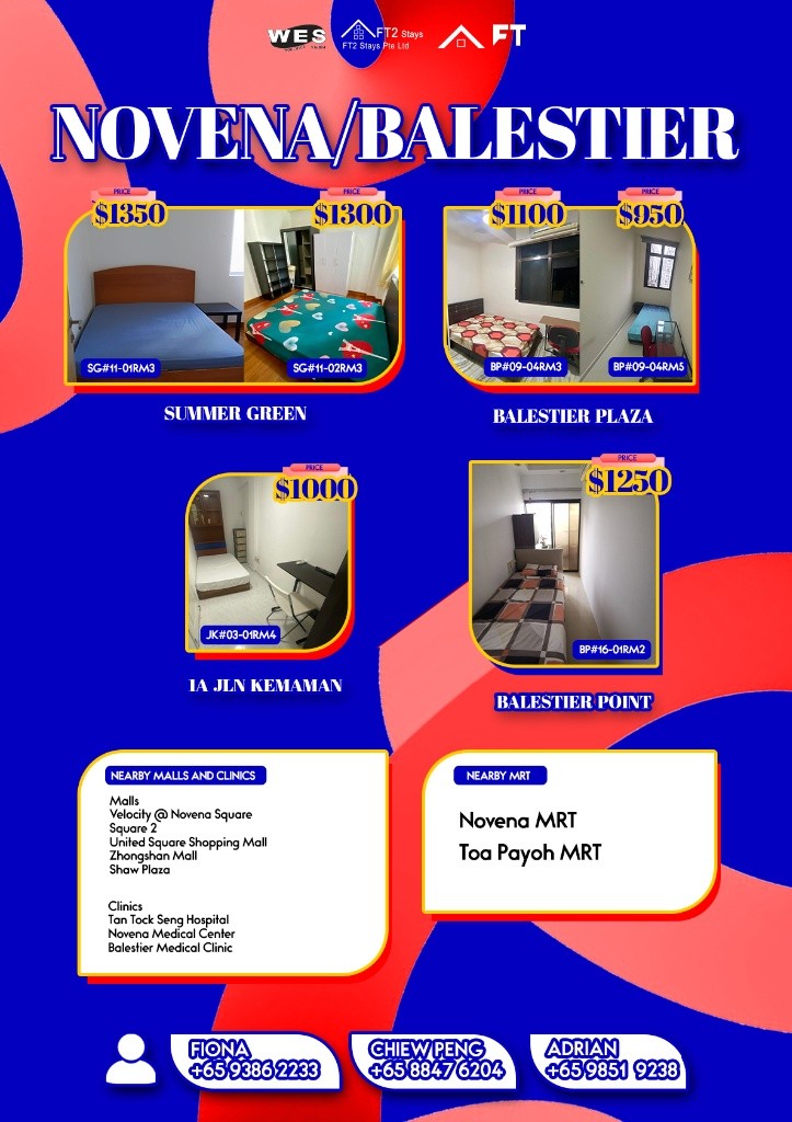 Room for Rent/279 BALESTIER ROAD, #16-01, Singapore 329727/ Available 8 July - Toa Payoh - Flat - Homates Singapore