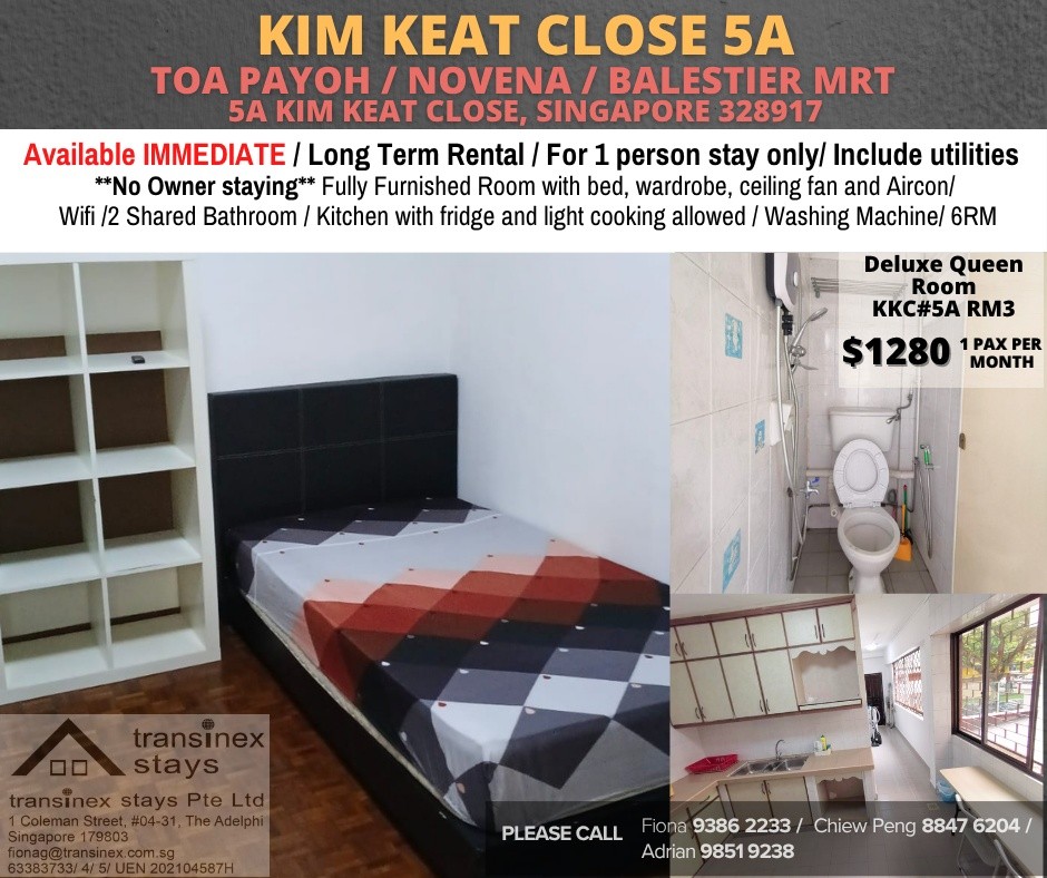 Room for rent / TOA PAYOH / NOVENA / Common room / 1pax stay / Available immediate - Toa Payoh 大巴窯 - 分租房間 - Homates 新加坡