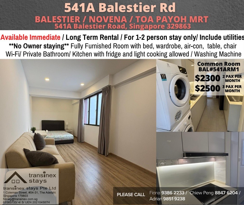 Room for rent / NOVENA / Master room / 2,3 pax stay / Available Immediately - Novena 諾維娜 - 分租房間 - Homates 新加坡